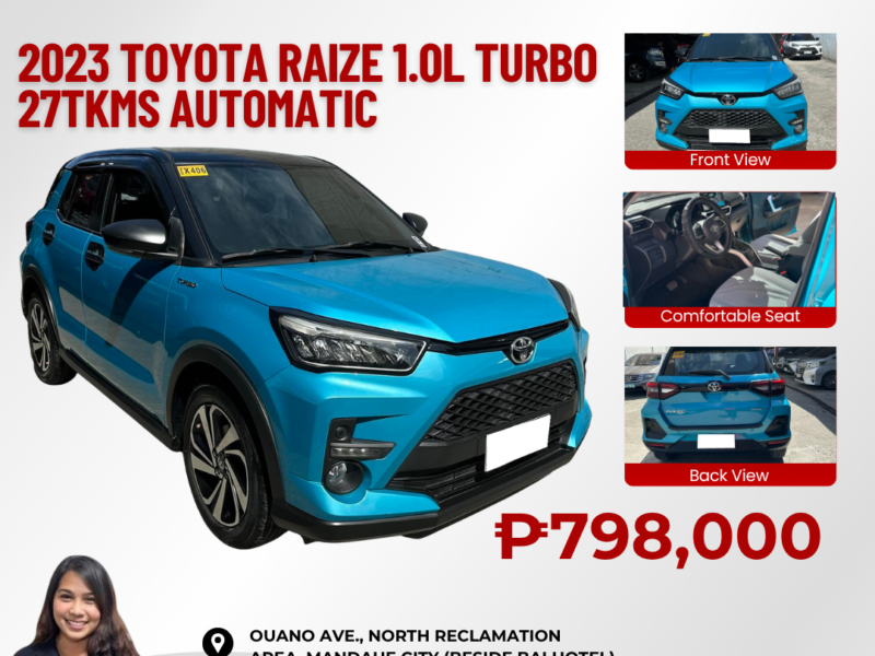 2023 TOYOTA RAIZE 1.0L TURBO AUTOMATIC TRANSMISSION