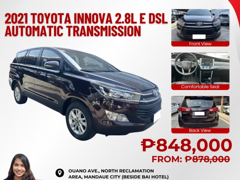 2021 TOYOTA INNOVA 2.8L E DIESEL AUTOMATIC TRANSMISSION