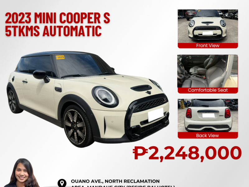2023 MINI COOPER S 5TKMS ONLY AUTOMATIC TRANSMISSION