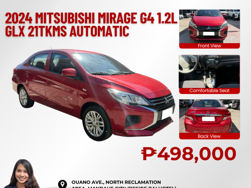 2024 MITSUBISHI MIRAGE G4 1.2L GLX AUTOMATIC TRANSMISSION