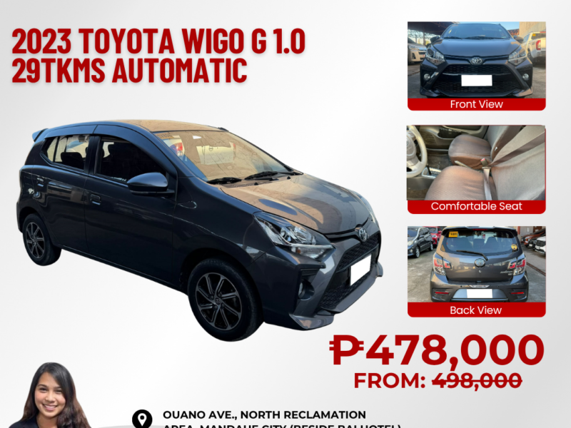 2023 TOYOTA WIGO G 1.0L AUTOMATIC TRANSMISSION