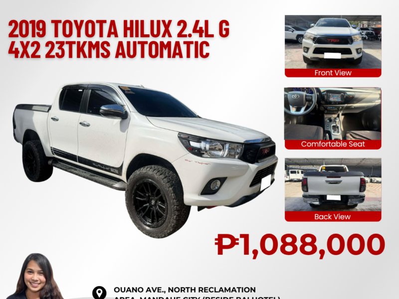 2019 TOYOTA HILUX 2.4L G 4X2 AUTOMATIC TRANSMISSION