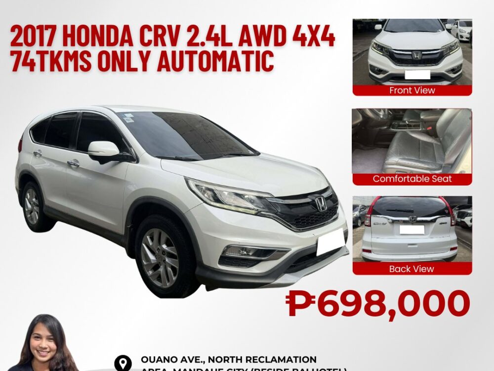 2017 HONDA CRV 2.4L 4x4 AUTOMATIC TRANSMISSION