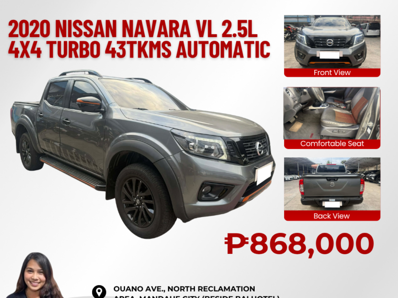 2020 NISSAN NAVARA VL2.5L VGS TURBO 4X4 AUTOMATIC TRANSMISSION