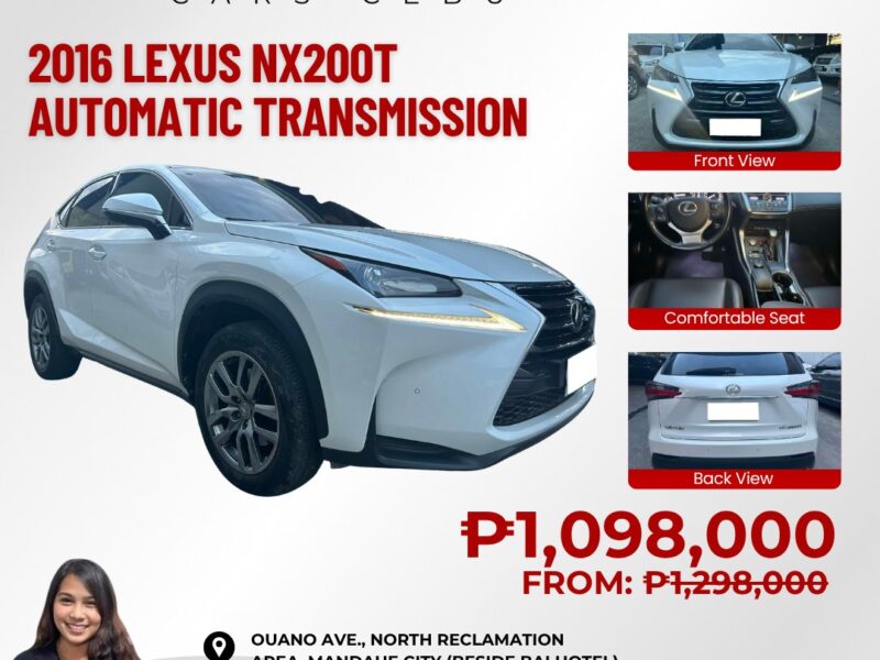 2016 LEXUS NX200T 30T KMAUTOMATIC TRANSMISSION