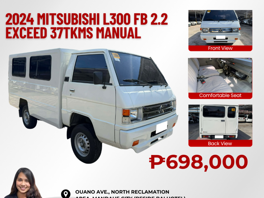 2024 MITSUBISHI L300 FB 2.2 DIESEL EXCEED MANUAL TRANSMISSION