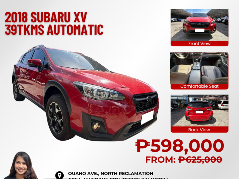 2018 SUBARU XV AUTOMATIC TRANSMISSION