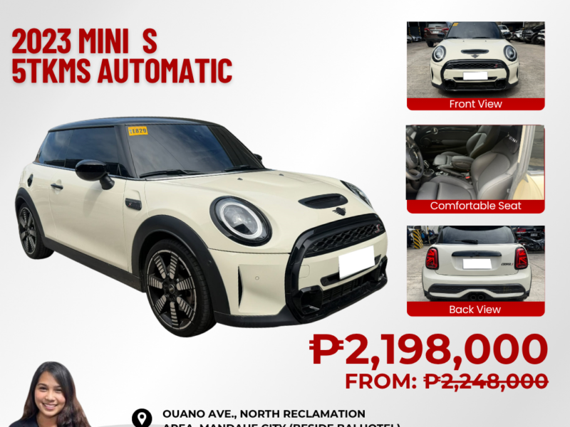 2023 MINI COOPER S 5TKMS ONLY AUTOMATIC TRANSMISSION