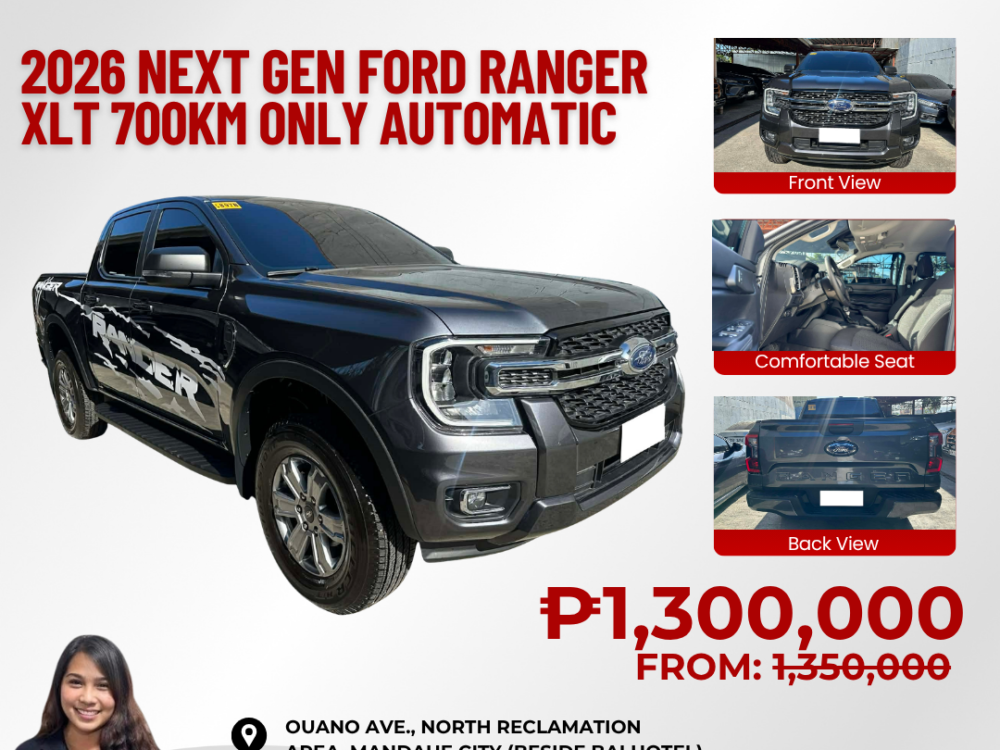 2026 NEXT GEN FORD RANGER XLT AUTOMATIC TRANSMISSION