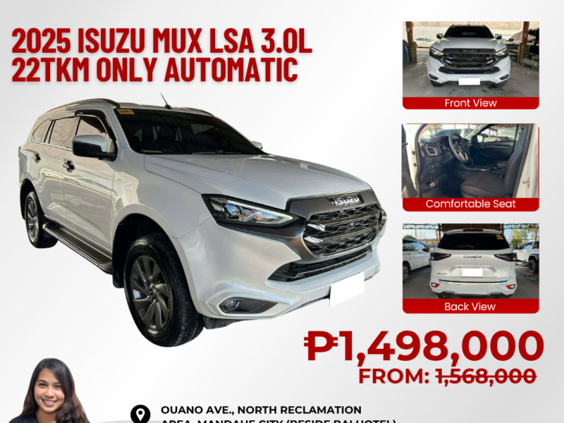 2025 ISUZU MUX LSA 3.0L AUTOMATIC TRANSMISSION