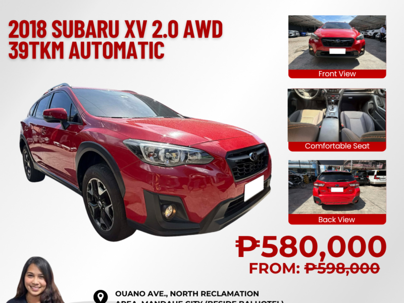 2018 SUBARU XV AUTOMATIC TRANSMISSION