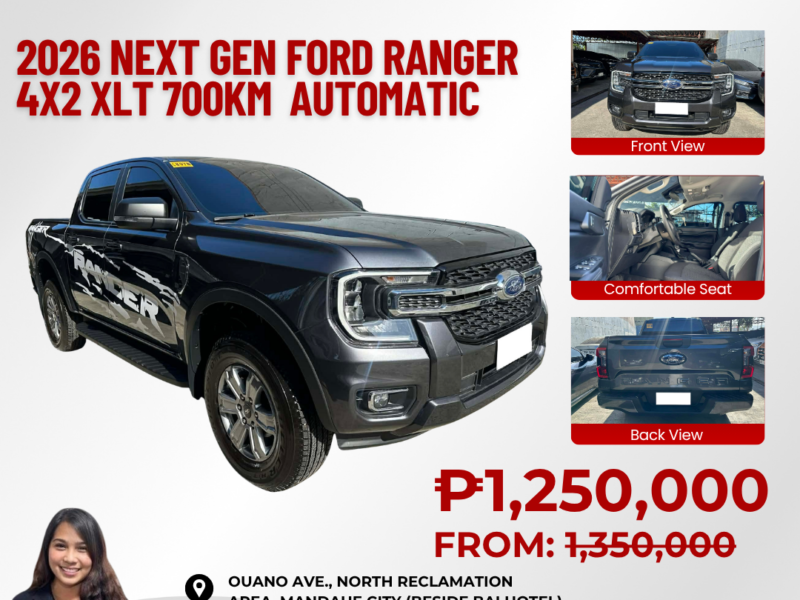 2026 NEXT GEN FORD RANGER XLT AUTOMATIC TRANSMISSION