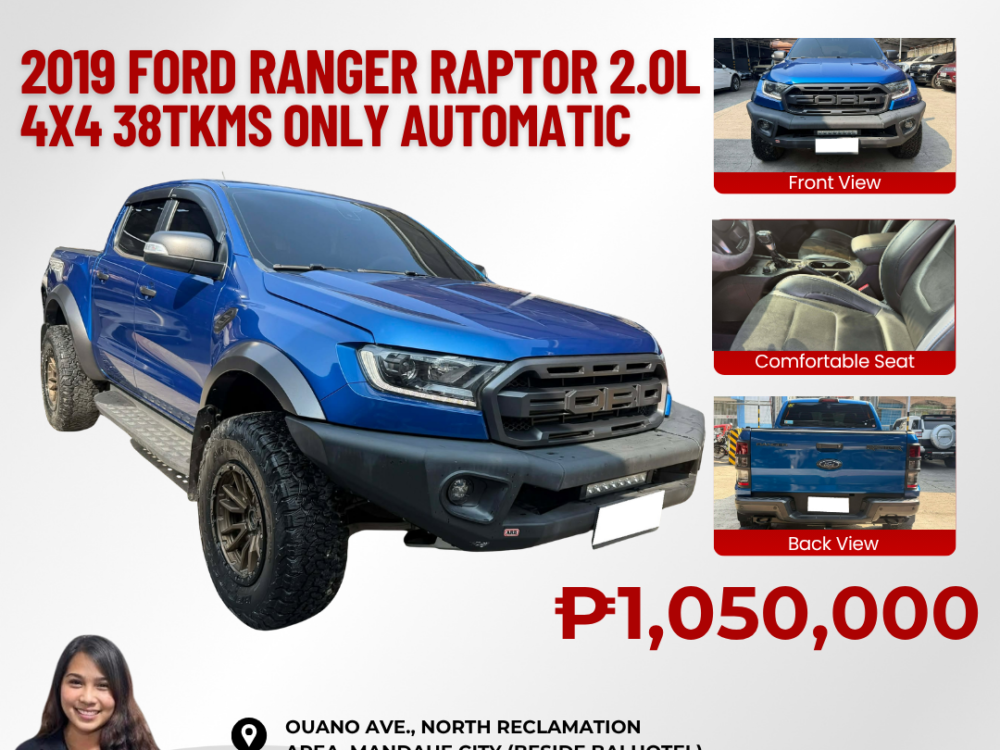2019 FORD RANGER RAPTOR Bi TURBO 2.0L 4x4 AUTOMATIC TRANSMISSION