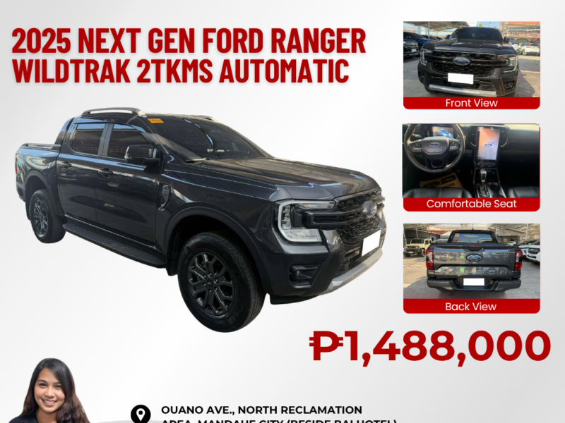 2025 NEXT GEN FORD RANGER WILDTRAK 4x2 AUTOMATIC TRANSMISSION