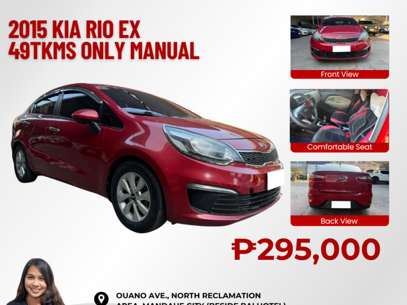 2015 KIA RIO EX MANUAL TRANSMISSION