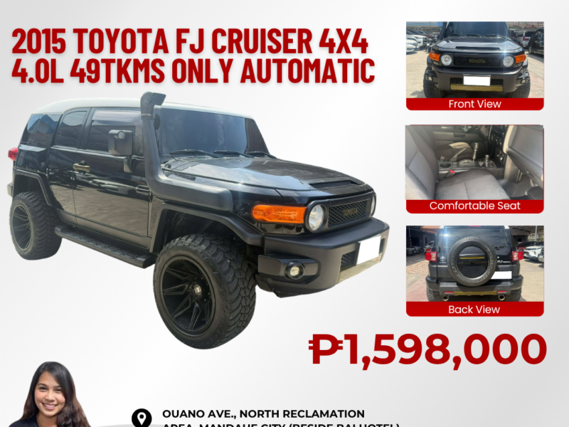 2015 TOYOTA FJ CRUISER 4.0L GAS AUTOMATIC TRANSMISSION