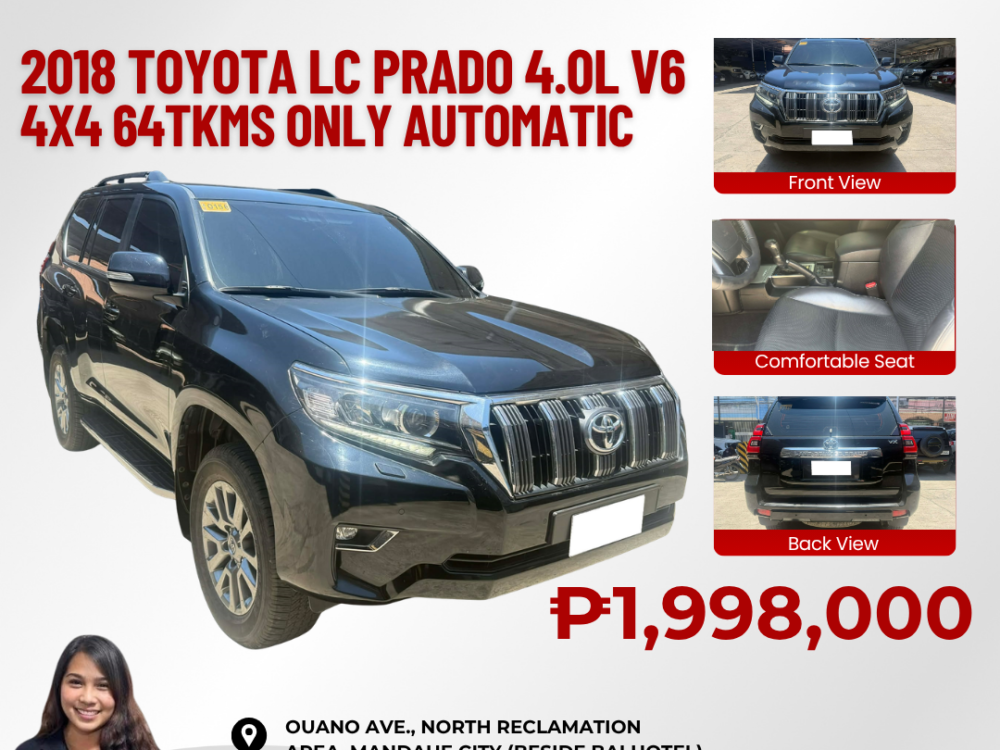 2018 TOYOTA LAND CRUISER PRADO 4.0L V6 AUTOMATIC TRANSMISSION