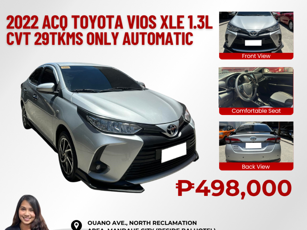 2022 ACQ TOYOTA VIOS XLE 1.3L CVT AUTOMATIC TRANSMISSION