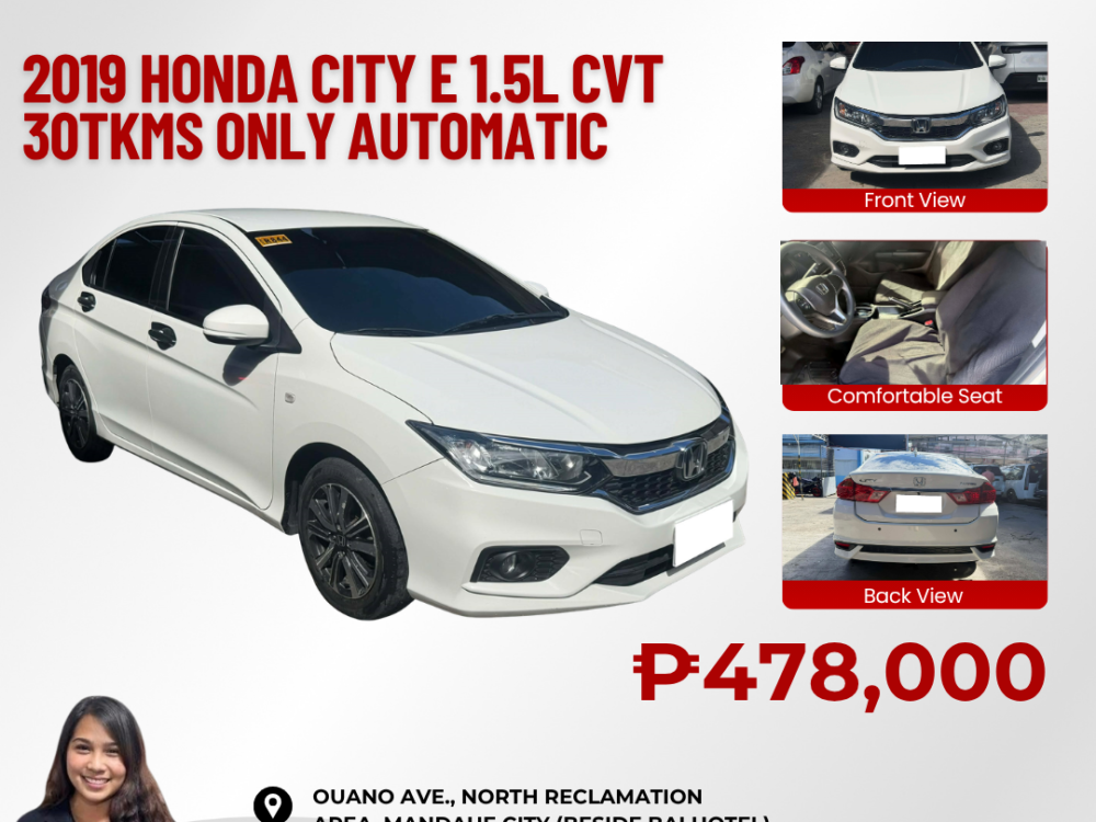 2019 HONDA CITY E 1.5L CVT AUTOMATIC TRANSMISSION