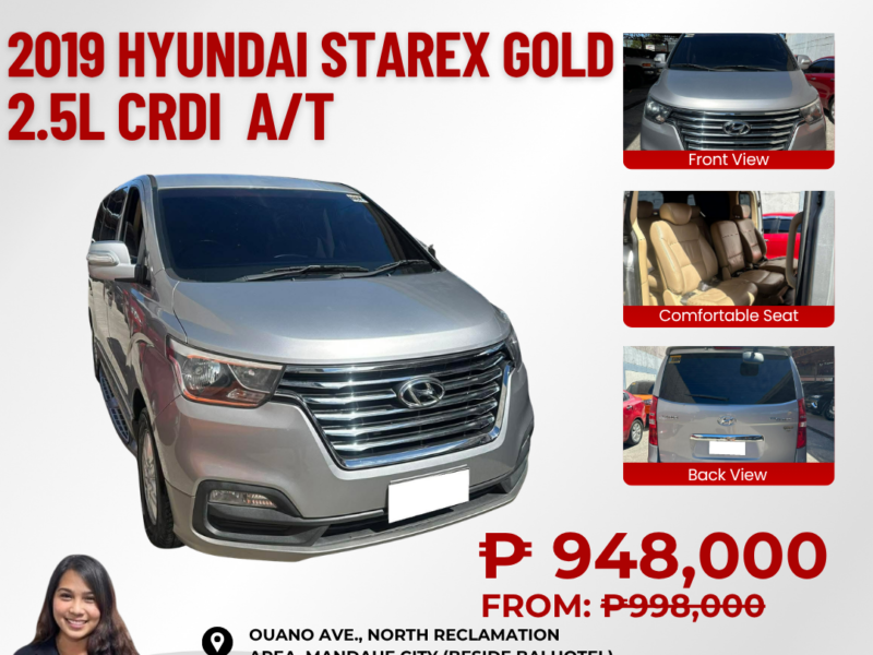 2019 HYUNDAI STAREX GOLD 2.5L CRDi AUTOMATIC TRANSMISSION