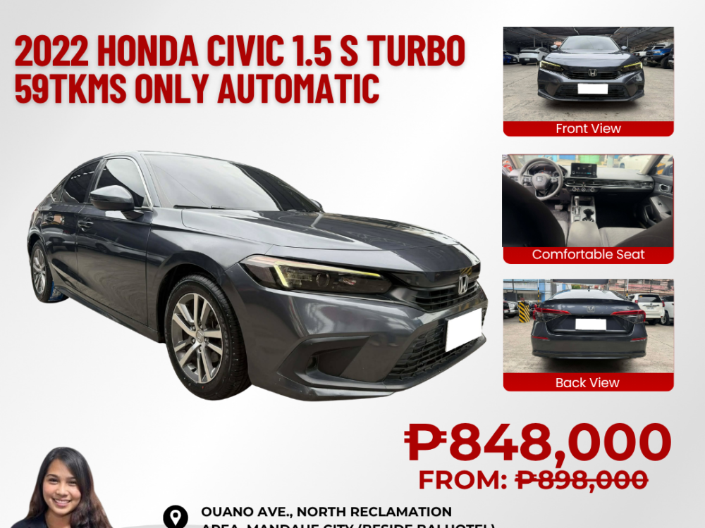 2022 HONDA CIVIC 1.5 S TURBO AUTOMATIC TRANSMISSION