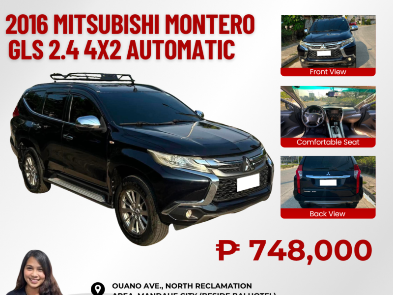 2016 MITSUBISHI MONTERO 2.4L GLS AUTOMATIC TRANSMISSION