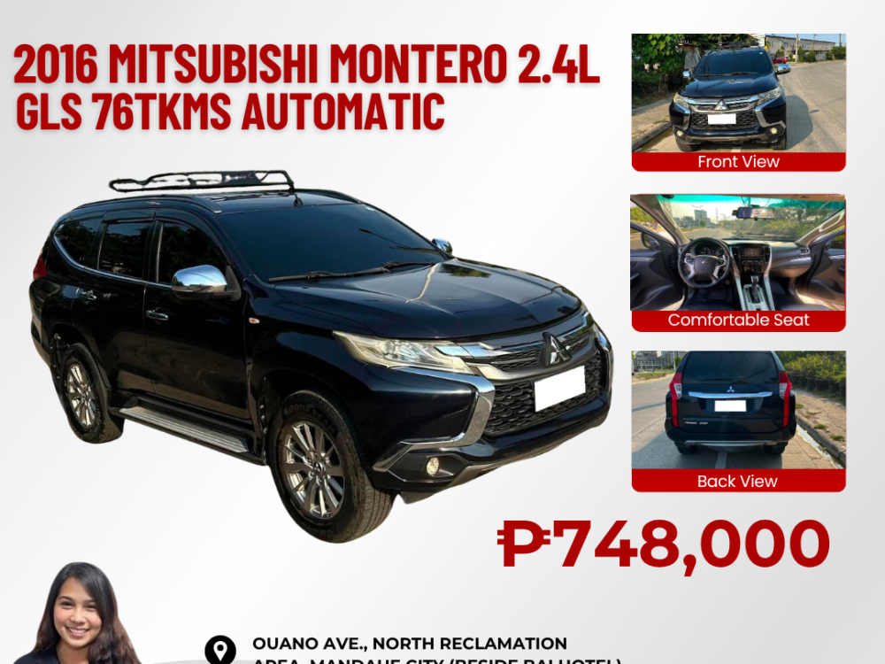 2016 MITSUBISHI MONTERO 2.4L GLS AUTOMATIC TRANSMISSION