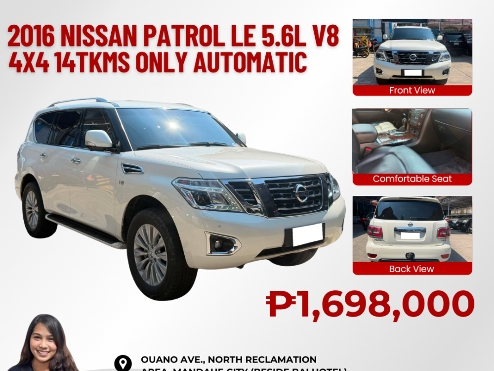 2016 NISSAN PATROL LE 5.6L V8 GAS 4x4 AUTOMATIC TRANSMISSION