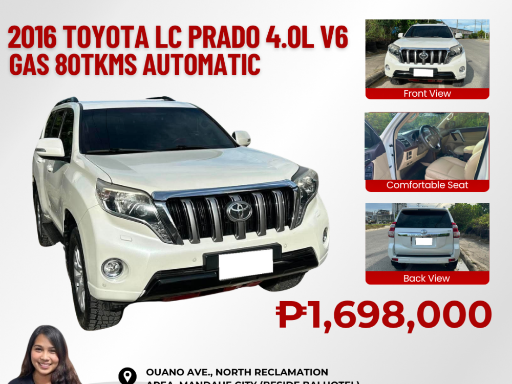 2016 TOYOTA LAND CRUISER PRADO 4.0L V6 GAS AUTOMATIC TRANSMISSION