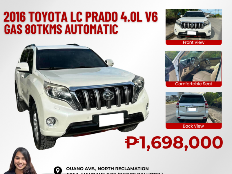 2016 TOYOTA LAND CRUISER PRADO 4.0L V6 GAS AUTOMATIC TRANSMISSION