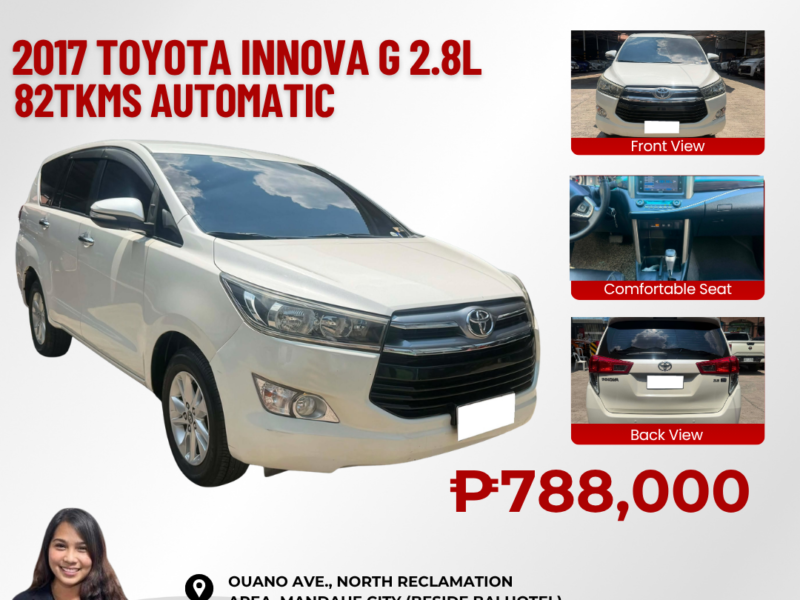2017 TOYOTA INNOVA G 2.8L AUTOMATIC TRANSMISSION