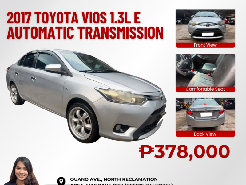2017 TOYOTA VIOS E 1.3L AUTOMATIC TRANSMISSION