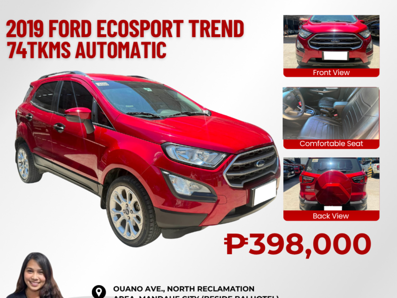 2019 FORD ECOSPORT TREND AUTOMATIC TRANSMISSION