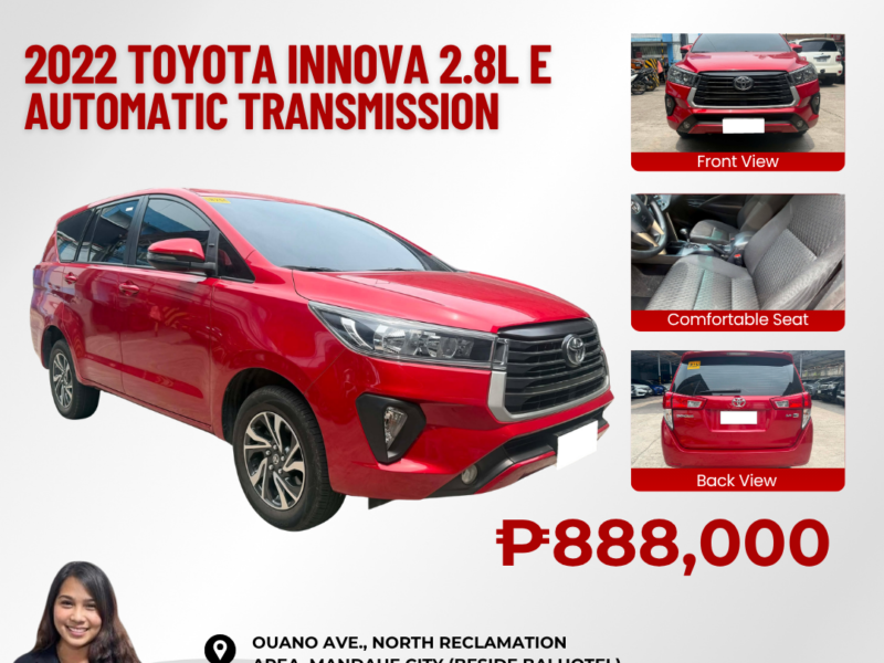 2022 TOYOTA INNOVA E 2.8L AUTOMATIC TRANSMISSION