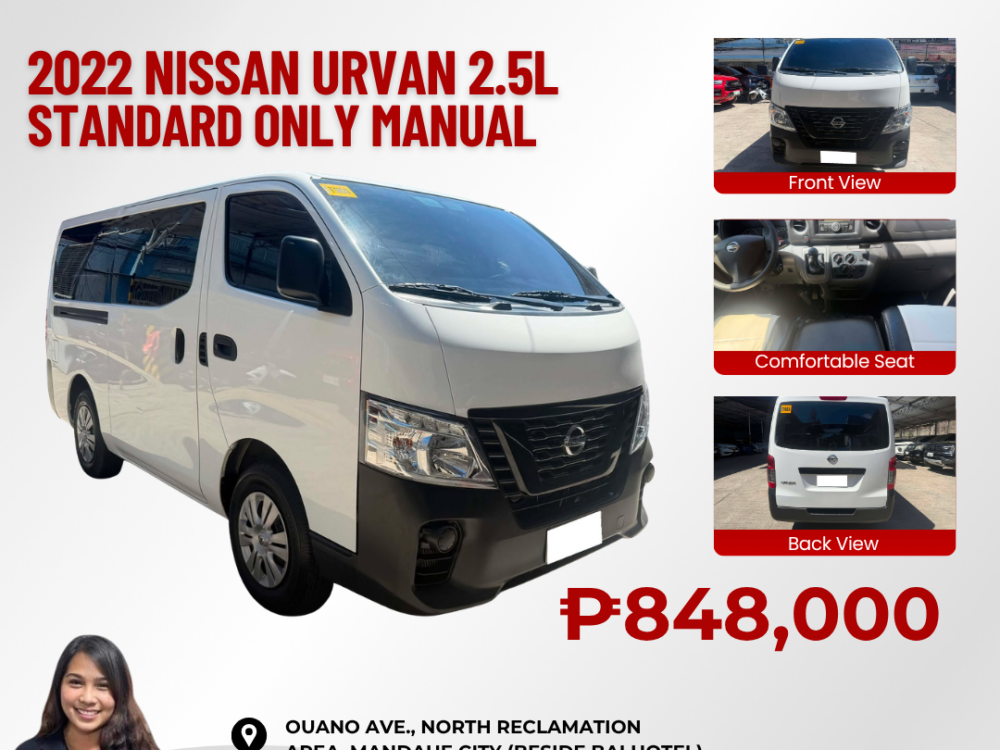 2022 NISSAN URVAN 2.5L STANDARD MANUAL TRANSMISSION