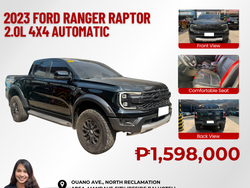 2023 NEXT GEN FORD RANGER RAPTOR 2.0L BI-TURBO 4X4 AUTOMATIC TRANSMISSION