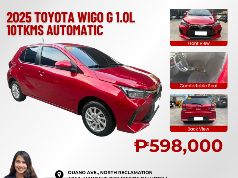 2025 TOYOTA WIGO G 1.0L AUTOMATIC TRANSMISSION