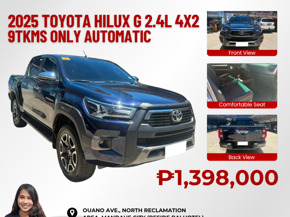 2025 TOYOTA HILUX G 2.4L 4X2 AUTOMATIC TRANSMISSION