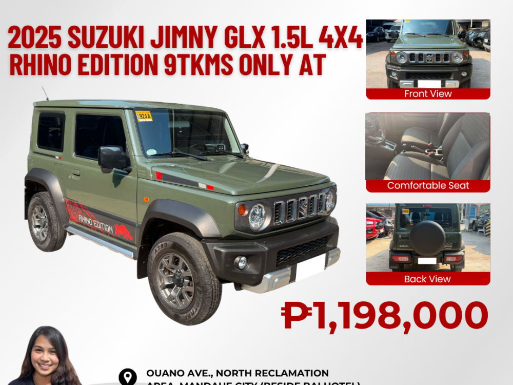 2025 SUZUKI JIMNY GLX 1.5L RHINO EDITION 4X4 AUTOMATIC TRANSMISSION