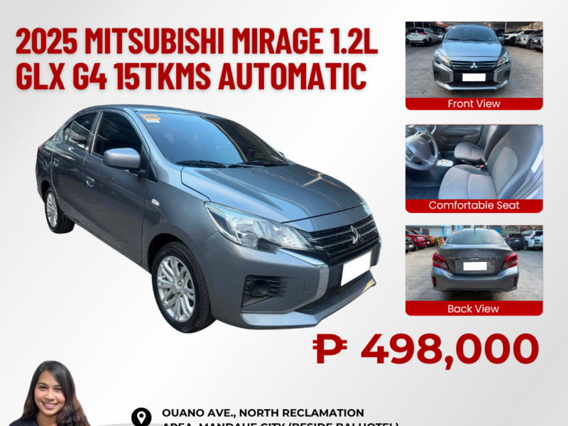 2025 MITSUBISHI MIRAGE 1.2L GLX G4 AUTOMATIC TRANSMISSION