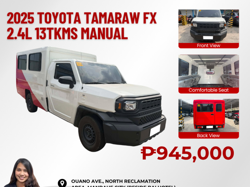 2025 TOYOTA TAMARAW FX 2.4L MANUAL TRANSMISSION