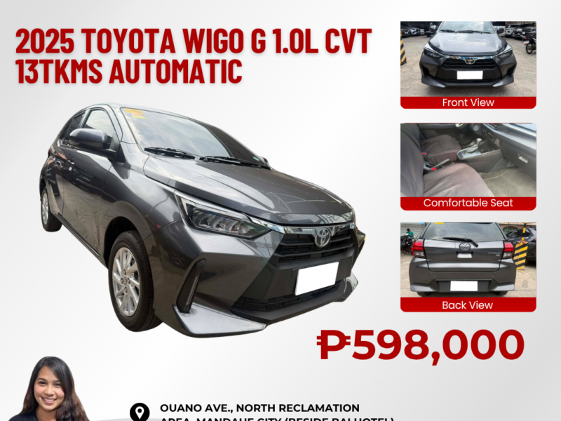 2025 TOYOTA WIGO G 1.0L AUTOMATIC TRANSMISSION