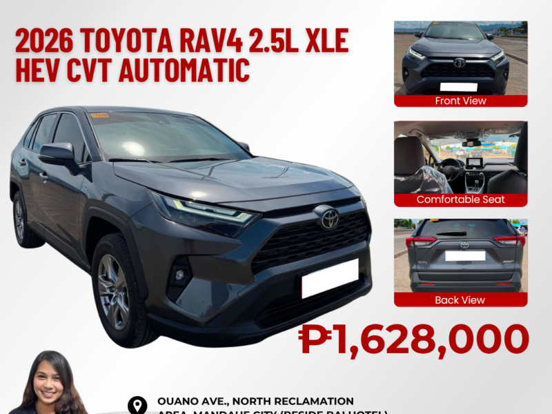 2026 TOYOTA RAV4 2.5L XLE HEV CVT AUTOMATIC TRANSMISSION