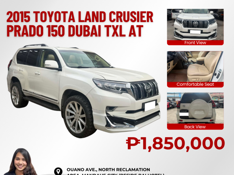 2015 TOYOTA LAND CRUSIER PRADO 150 3.0L DUBAI TXL 4X4 AUTOMATIC TRANSMISSION
