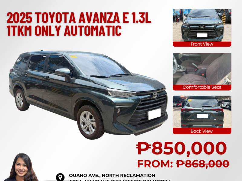 2025 TOYOTA AVANZA E 1.3L AUTOMATIC TRANSMISSION