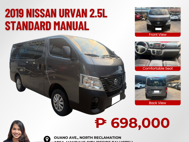 2019 NISSAN URVAN 2.5L STANDARD