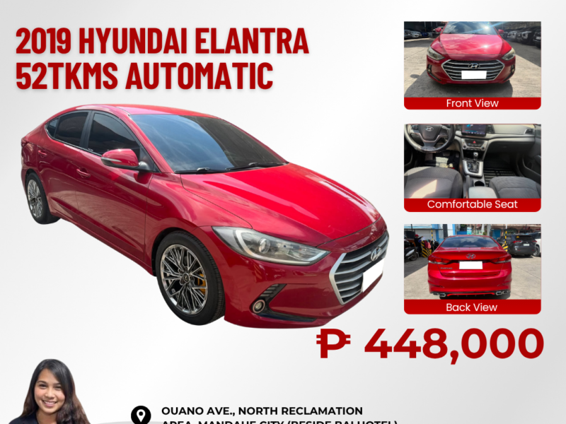 2019 HYUNDAI ELANTRA AUTOMATIC TRANSMISSION