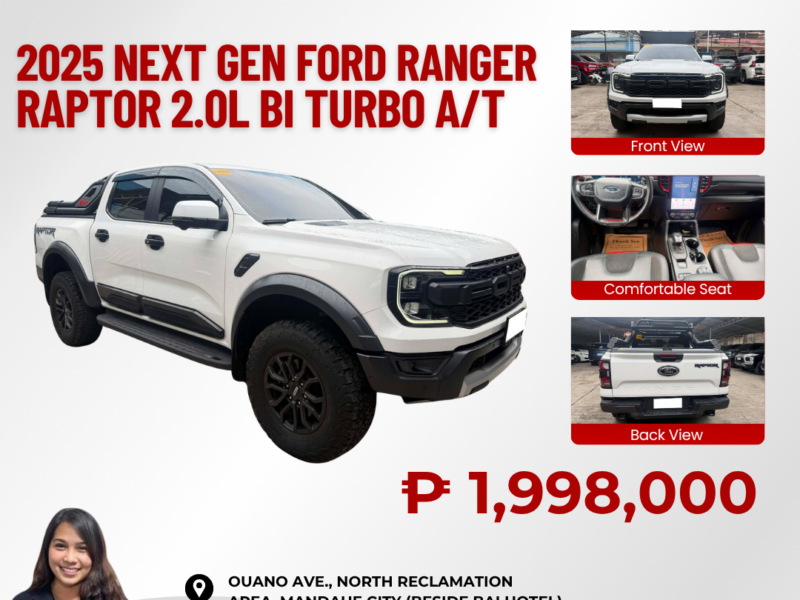 2025 NEXT GEN FORD RANGER RAPTOR 13TKMS ONLY!!!! 2.0L Bi TURBO