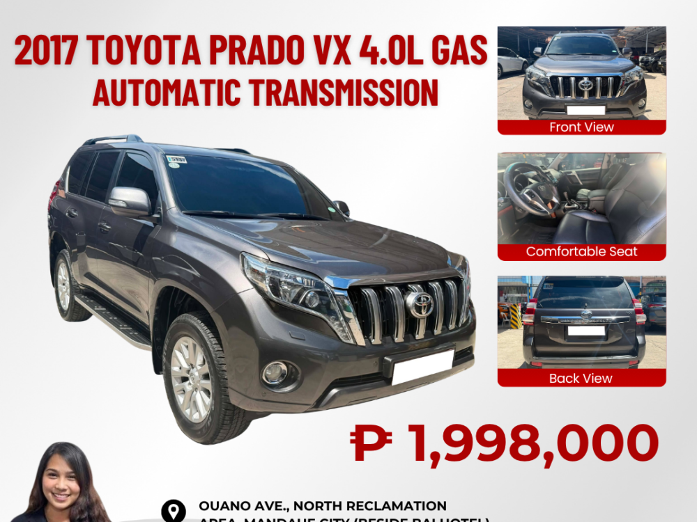 2017 TOYOTA PRADO VX 4.0L GASOLINE AUTOMATIC TRANSMISSION