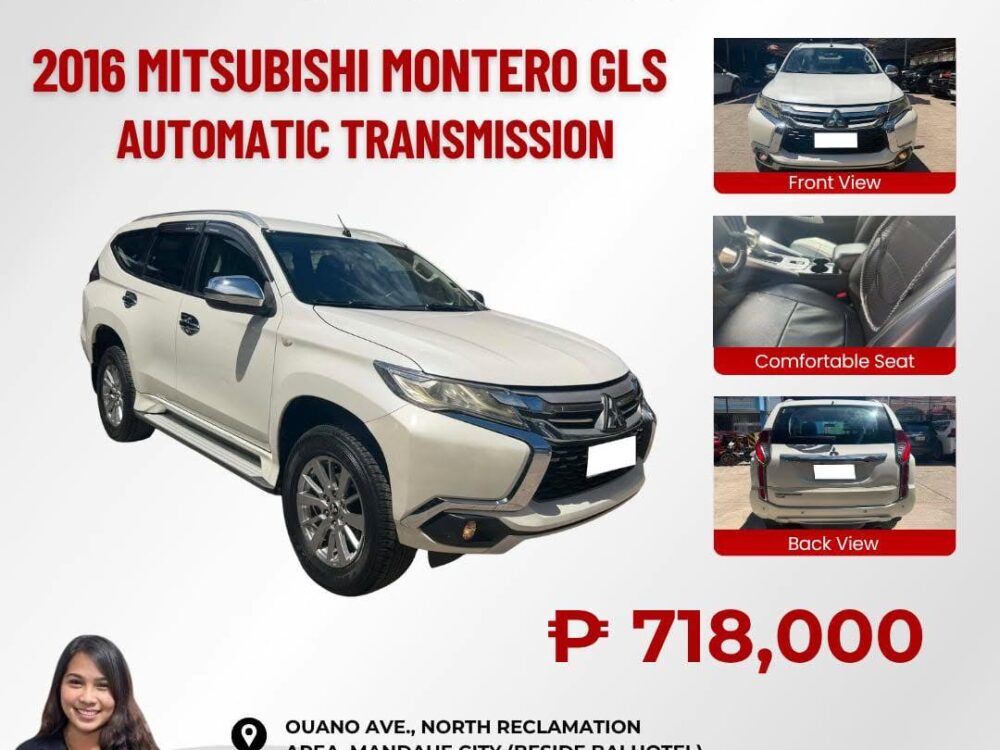 2016 MITSUBISHI MONTERO 2.4L GLS AUTOMATIC TRANSMISSION
